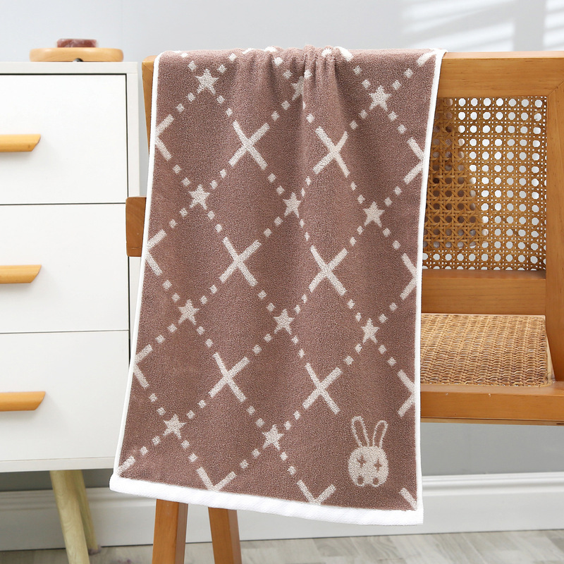 Wholesale Towels, Thickened, Soft, Absorbent, Cotton Face Towels for Home Use, Jacquard Design, Adult and Student Bath Towels