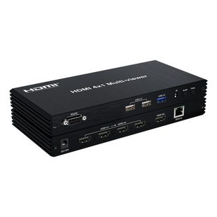 HDMI four-screen splitter 4-way 4-in 1-out HDMI split-screen HD RS232 screen processor 4K30HZ