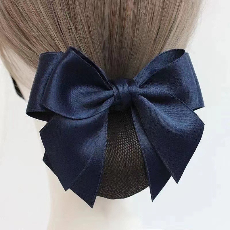 Navy blue bow fine mesh