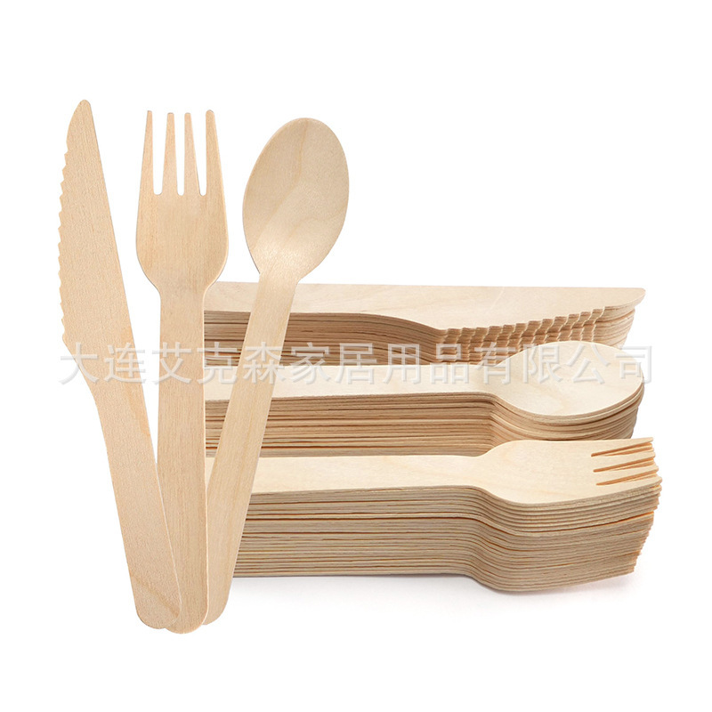Biodegradable High-Quality Birch Wood Eco-Friendly Mini Disposable Cutlery Set Fork Spoon Knife Biodegradable High-Quality Birch Wood Eco-Friendly Mini Disposable Cutlery Set Fork Spoon Knife