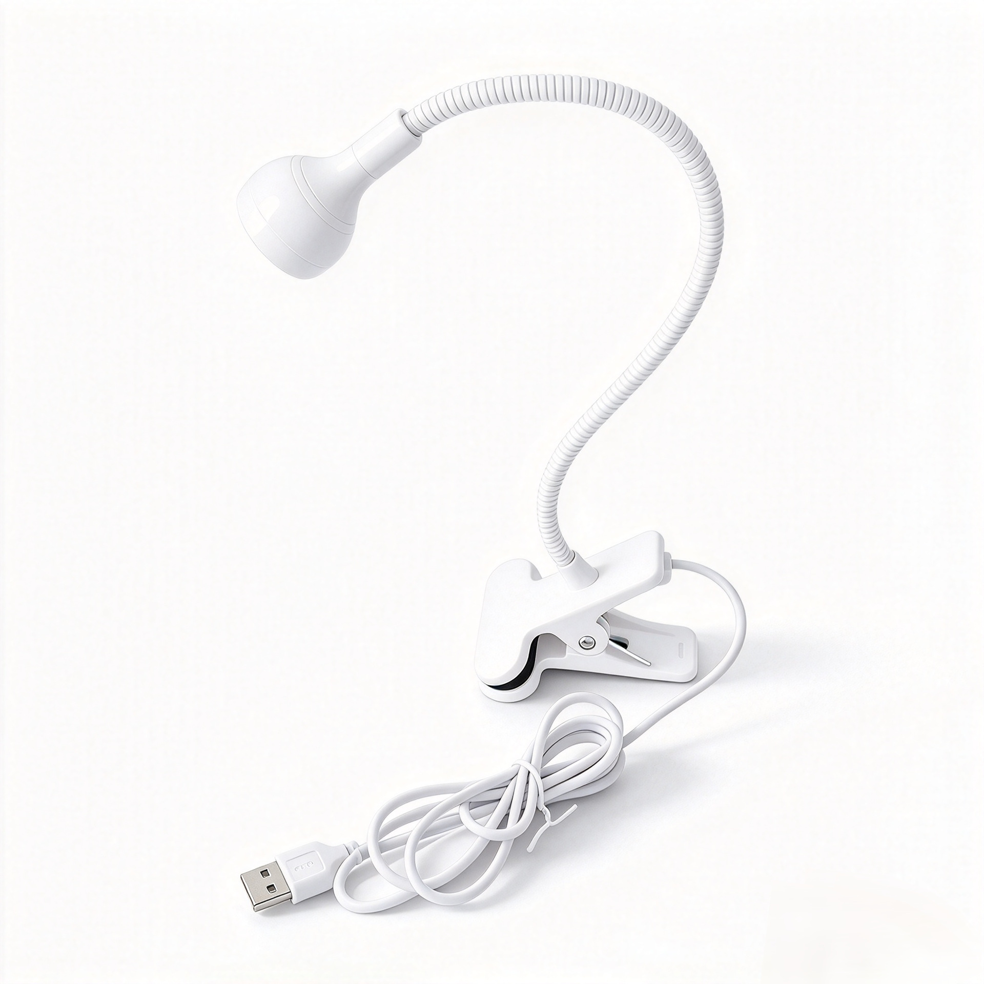 Lámpara de Escritorio UV con Clip USB de Metal con Protección Ocular para Manicura y Detección de Billetes