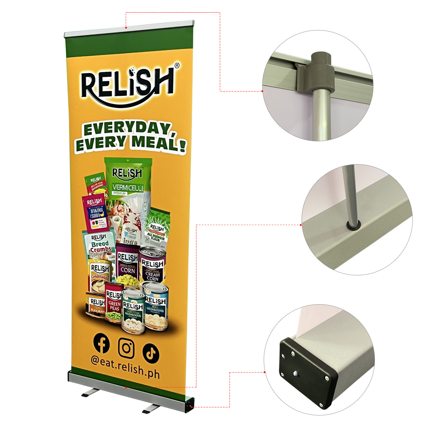 Exportación de comercio exterior transfronterizo sólido caja cuadrada de hierro Yi La Bao estante de exhibición cartel de promoción LOGO fábrica al por mayor fijación