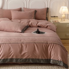 2024年新款復古風四件套全棉純棉水洗棉高檔床單被套超柔軟床品