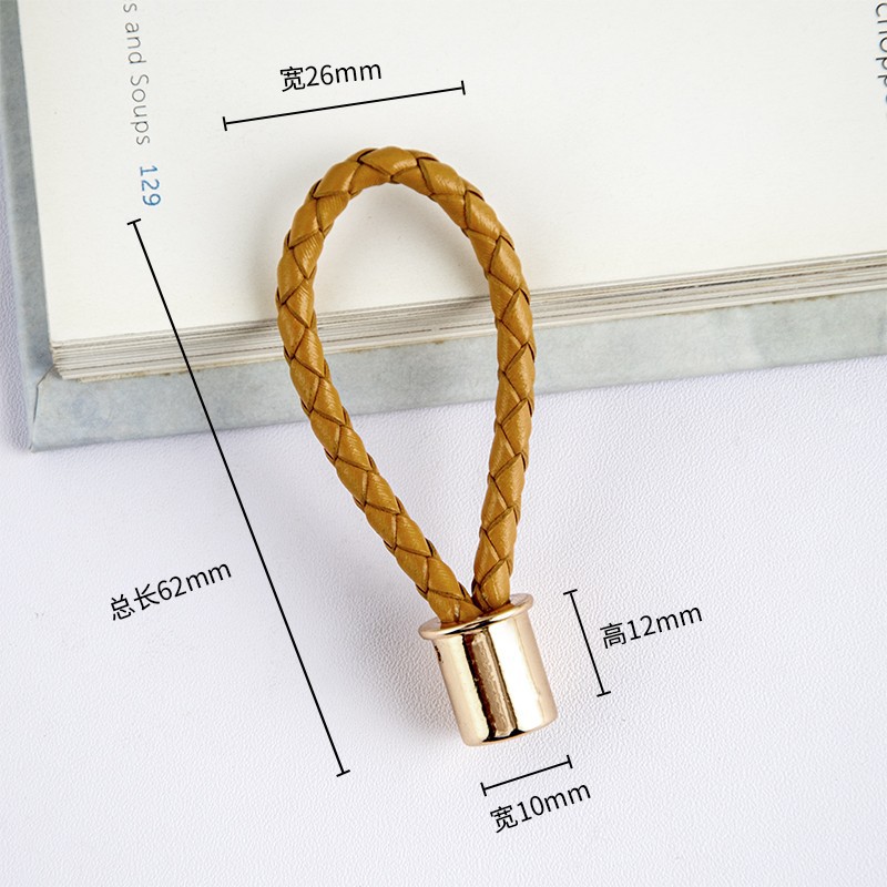 Lujo ligero simple europeo cuerda de cuero manija armario puerta zapato gabinete cajón cuerda trenzada de oro manija oculta moda manija minimalista image 6