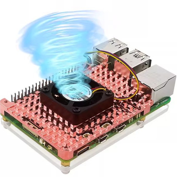 Raspberry Pai 5th generation 4B pure copper heat sink shell…