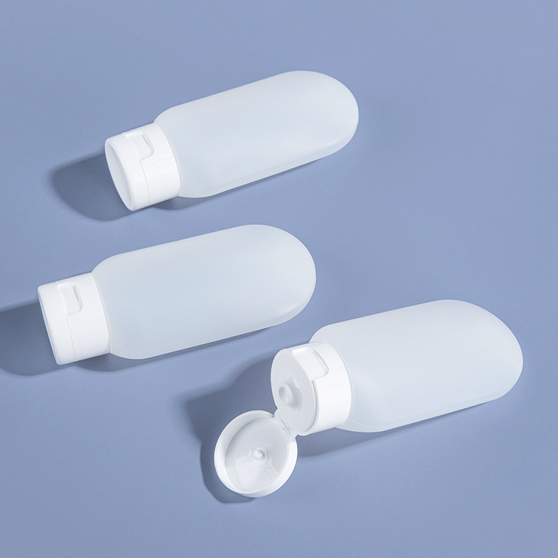 in stock PE inverted hose bottle flip cap press lotion bottle facial cleanser shower gel travel cosmetics packaging bottle