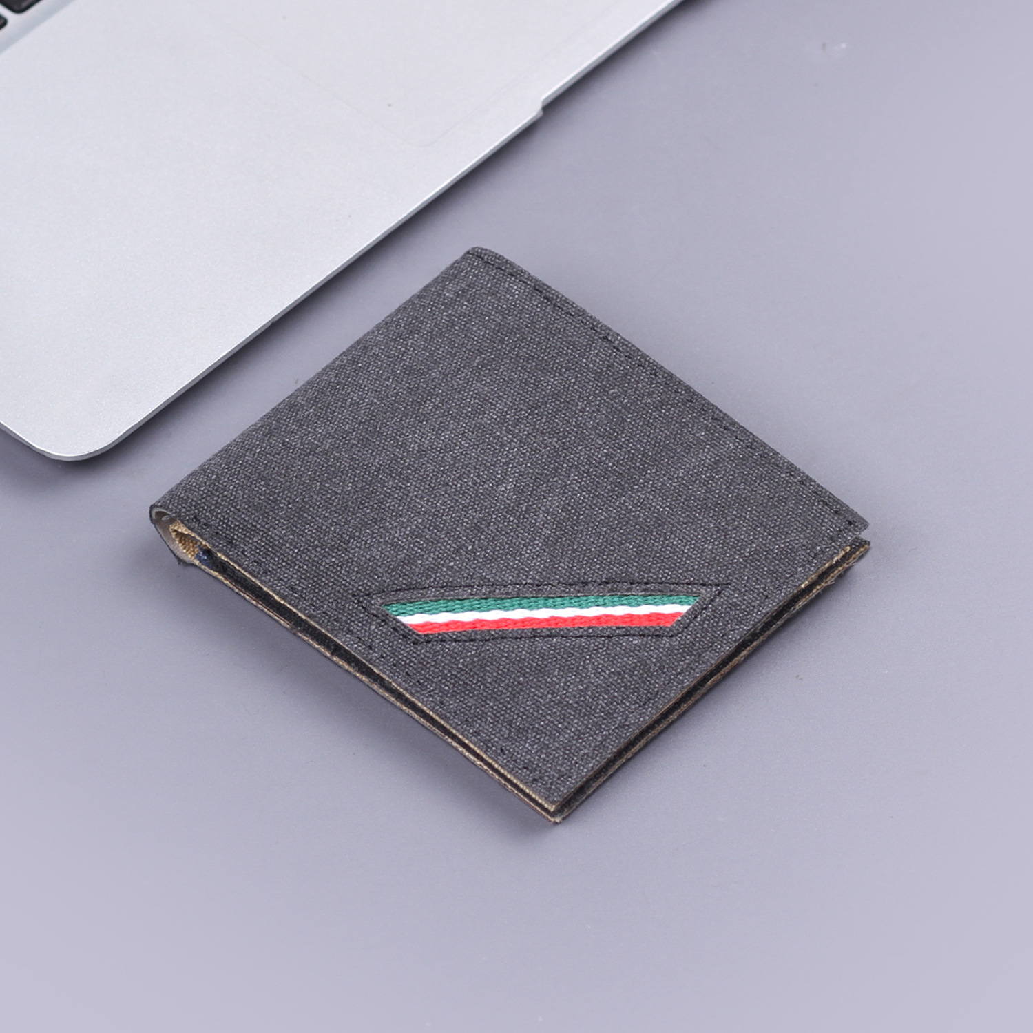 Cartera de lona corta, bolsa de tarjetas para hombres, cartera de hombres, cartera de jeans para hombres, bolsas de dólares al por mayor.