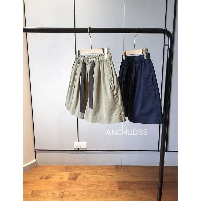 Always on point with superior quality! Elastic waist casual shorts, loose wide-leg straight pants 051