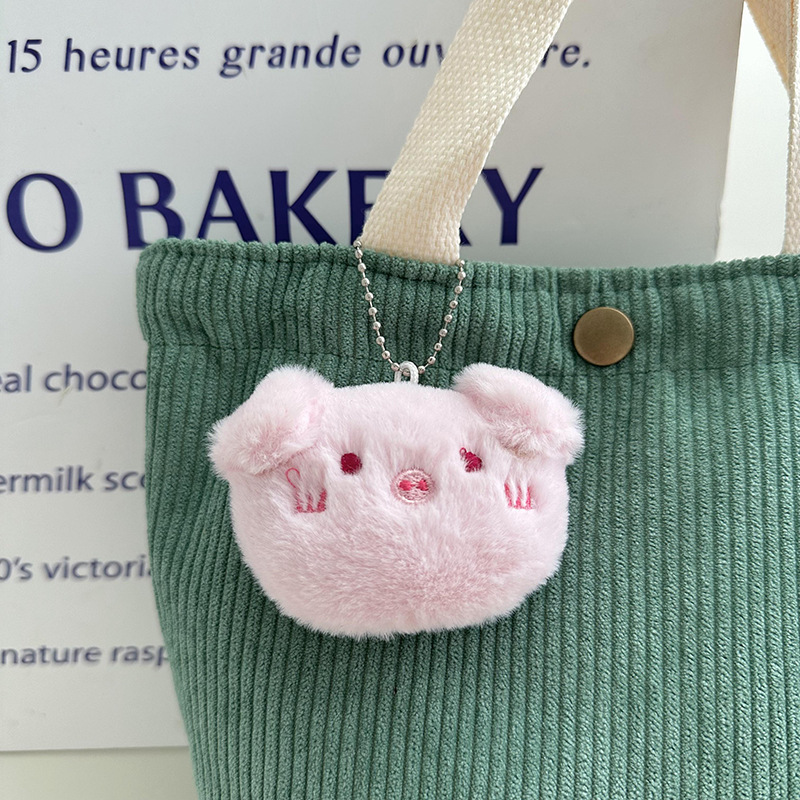 Colgante de dibujos animados cabeza inclinada oso de peluche colgante adorable oso muñeca bolso colgante accesorios colgante llave