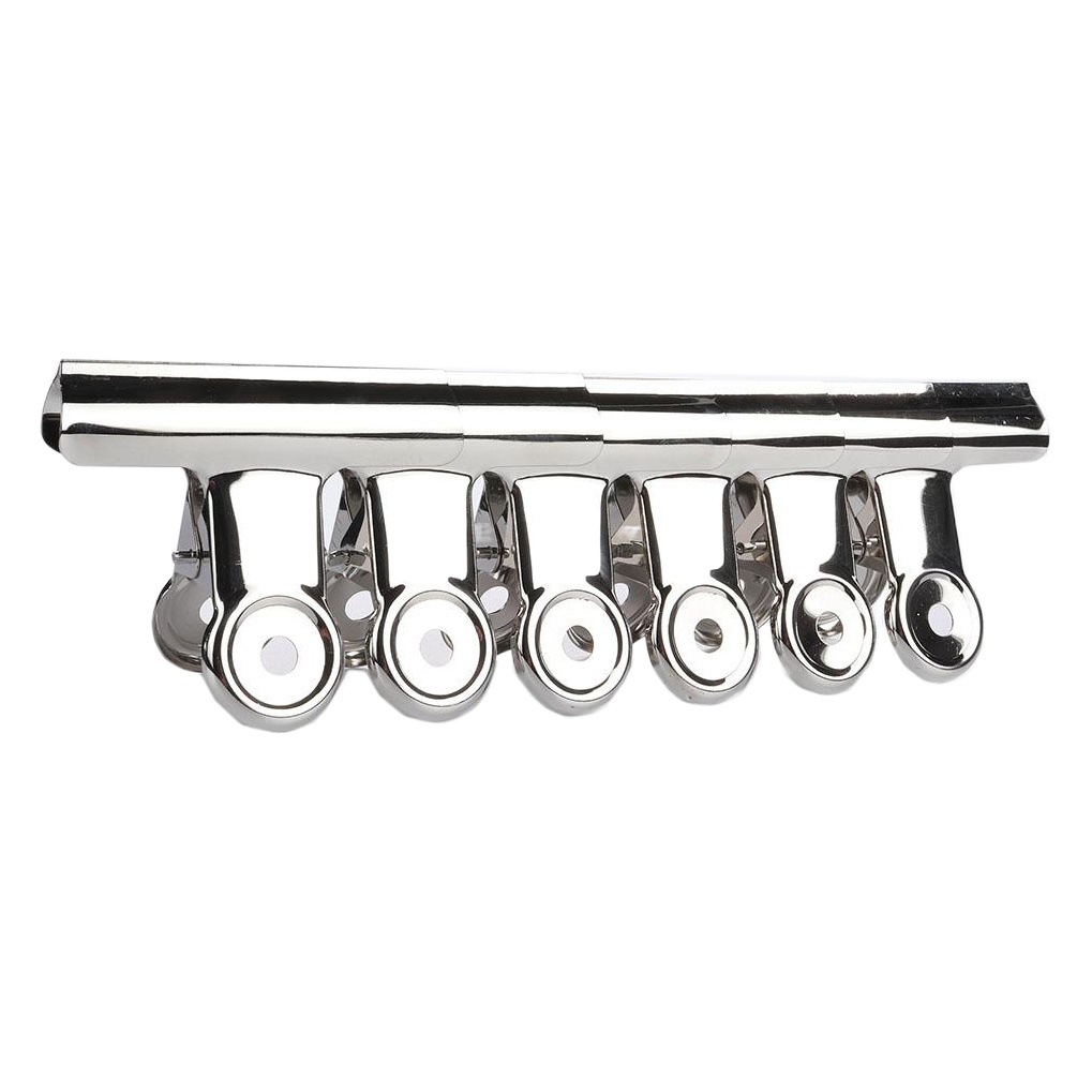 Office stationery stainless steel round head ticket holder metal bill holder long tail data binding clip anti-rust treatment