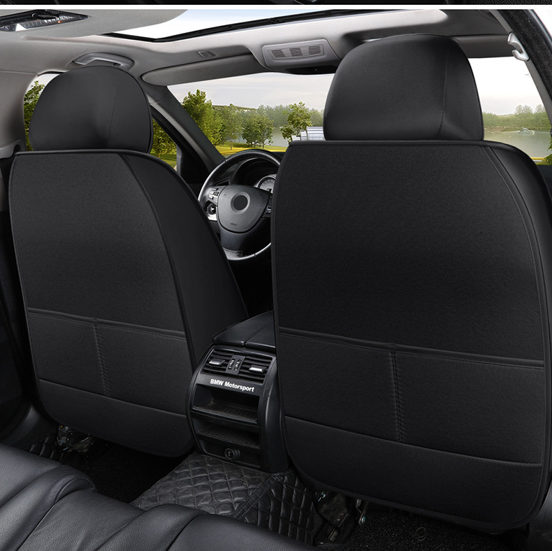 Cross-Border 2026 New Model Coarse Linen Full-Cover Seat Cushion, Breathable, Wear-Resistant, Suitable for All Seasons, Five-Seater Car Seat Cover
