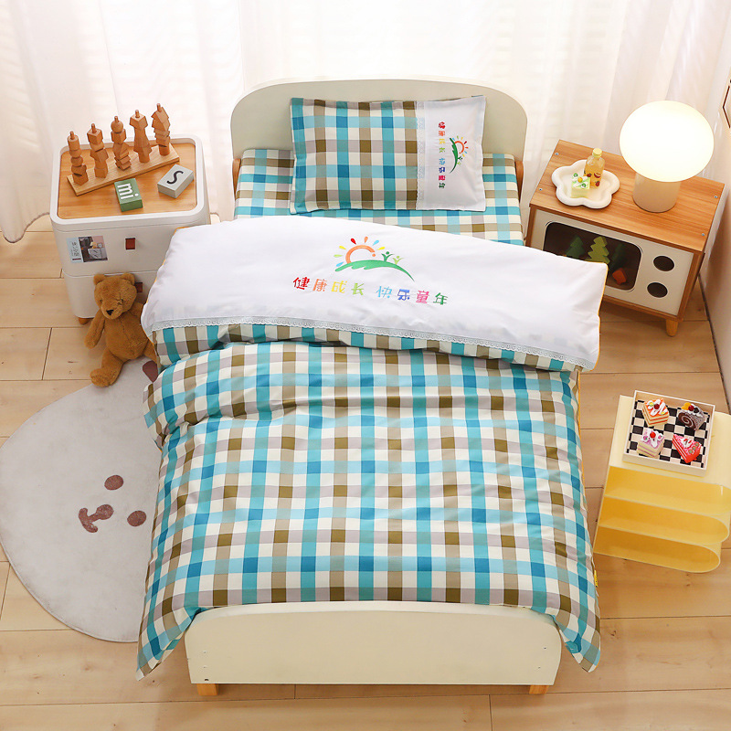 Wholesale Group Purchase Embroidered Kindergarten Quilt Bedding Three-Piece Set Six-Piece Set Children's Pure Cotton Quilt Autumn Quilt Removable and Washable