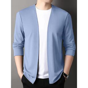 R 40698 Autumn Solid Color Knit Men's Top ��ɫᘿ��_��