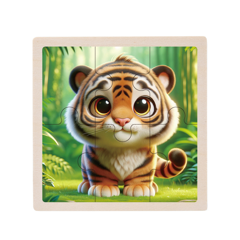 Rompecabezas de madera de los niños dinosaurio animal océano bebé iluminación cognitiva rompecabezas juego educación temprana juguetes educativos