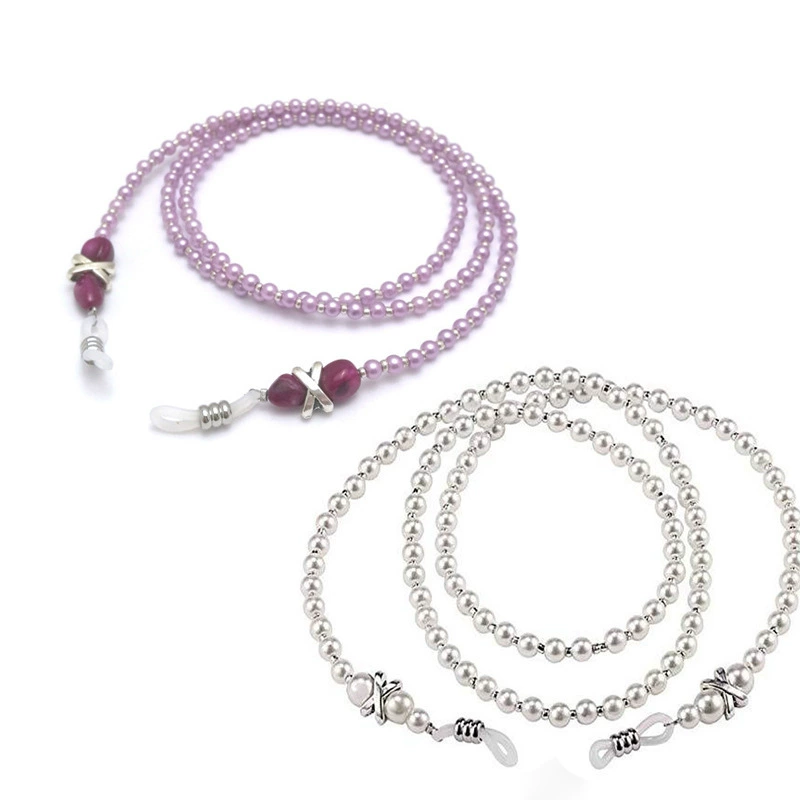 Мода имитация жемчуга очки цепи путешествия очки цепи аксессуары очки цепи оптом суб-очки веревка очки ремень