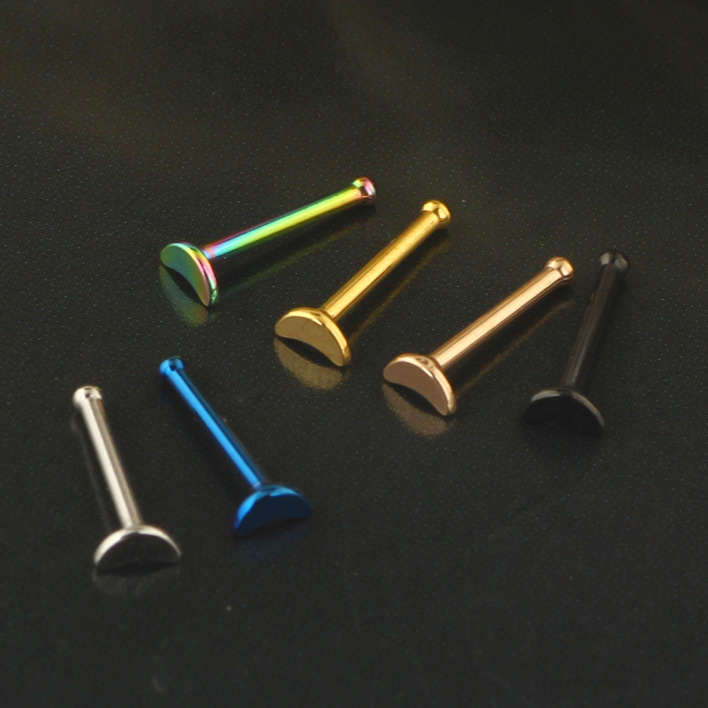 Pointed titanium steel lip stud product view