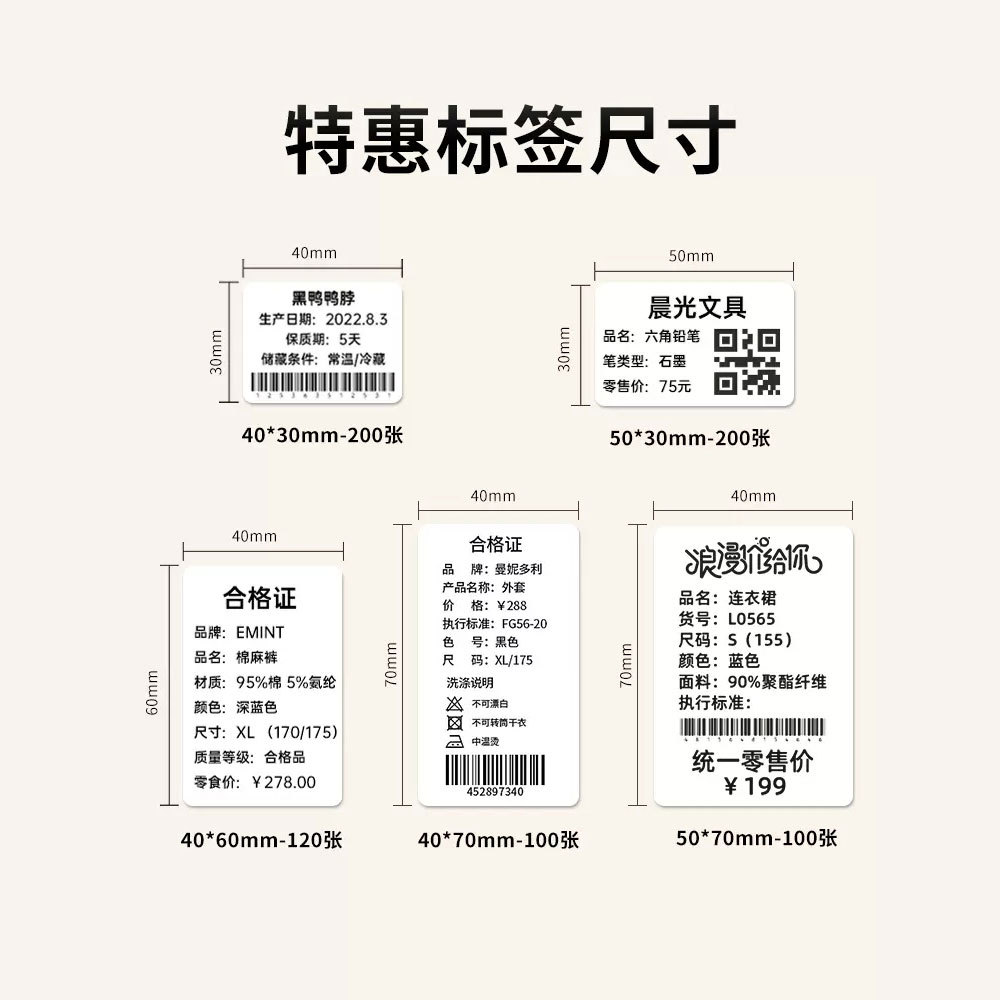 德佟P1/P2/DP系列特惠價四防白色熱敏標籤貼紙防水防油不乾膠紙