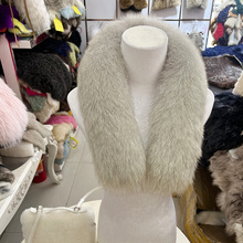 海宁高端进口纯色狐狸毛领子一等品皮衣羽绒服派克服棉衣毛领批发