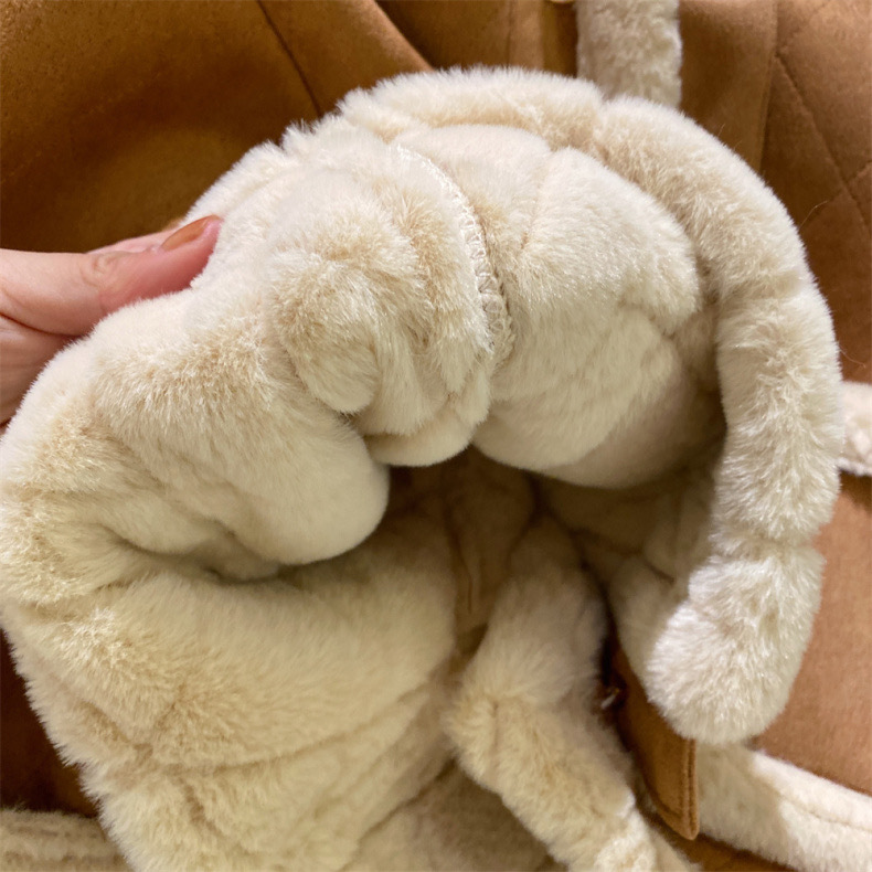 Ropa para niños ropa de invierno para niñas 2023 nuevo estilo occidental bebé niñas forrada de lana engrosada abrigo corto para niños de invierno