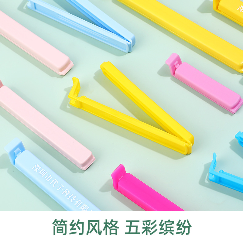 Fábrica en stock clip de comida clip de plástico bolsa de alimentos clip de sellado clip de té merienda bolsa de sellado clip de regalo