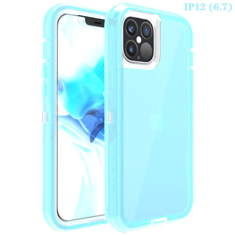 For Apple Samsung series iPhone12ProMax three-proof robot three-in-one anti-drop transparent mobile phone case For Apple Samsung series iPhone12ProMax three-proof robot three-in-one anti-drop transparent mobile phone case
