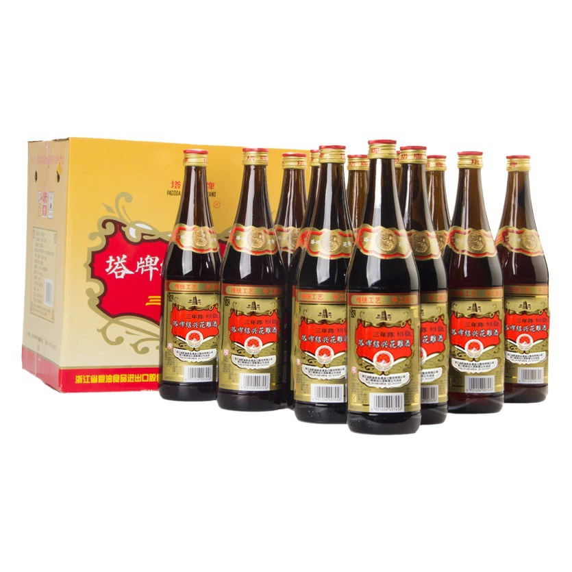 Тапай трехлетнее резное вино Шаосин желтое вино ручной работы зимнее клейкое рисовое вино 600 мл * 12 бутылок
