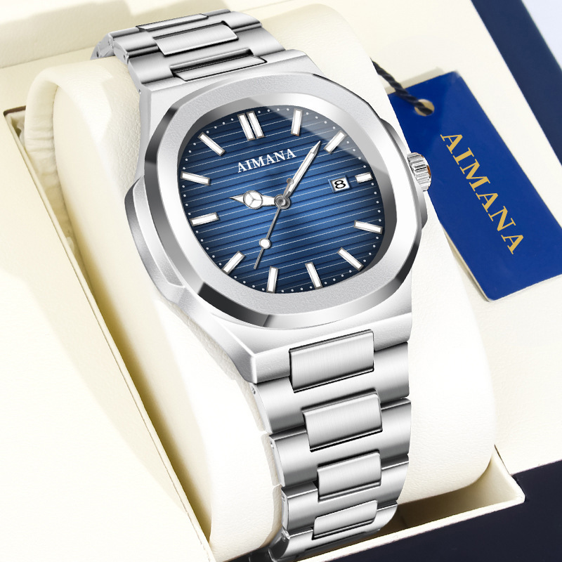 Bujiada Swiss Brand Waterproof Ultra-Thin Men's Watch Calendar Nautilus Quartz Watch Live Broadcast Watch