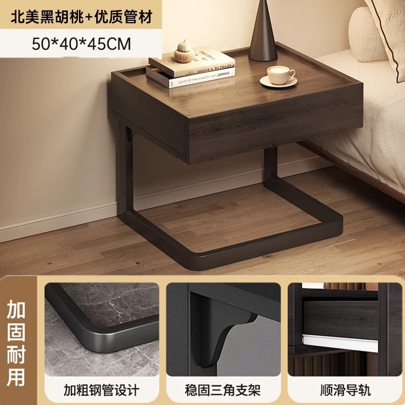 Mesita de noche, estante de reemplazo, artefacto, lujo ligero, sentido de alta gama, diseño pequeño, gabinete de almacenamiento de hotel creativo de nicho