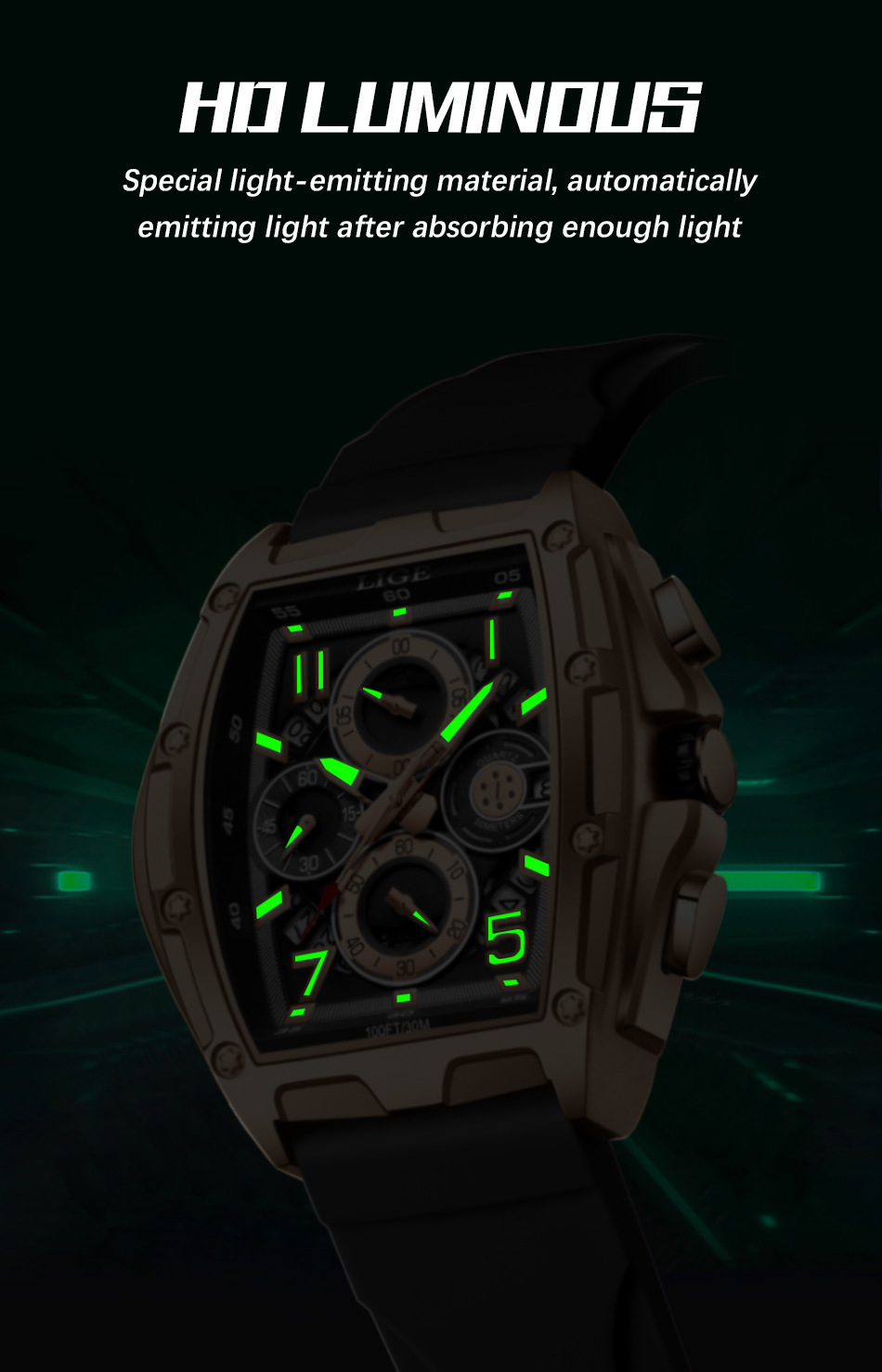 2023 New Hot Selling Watch Men's Multi Functional Waterproof Calendar Watch Sports Wine Bucket Curved Mirror Hollow Out Watch_voghion.com