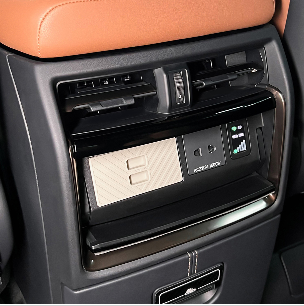 Suitable for 2024 Toyota Alphard, silicone drawer-style storage box for the center console; also suitable for 40-series Vellfire, silicone storage box