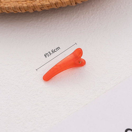Candy-colored small clip bangs clip cute duckbill clip colorful transparent crocodile clip 3.6cm children's plastic clip