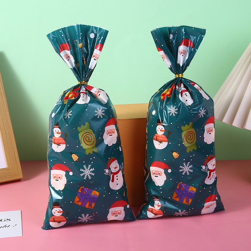 国境を越えたクリスマス要素プリントOPP包装袋サンタクロースキャンディー平ポケット焼き菓子袋|undefined