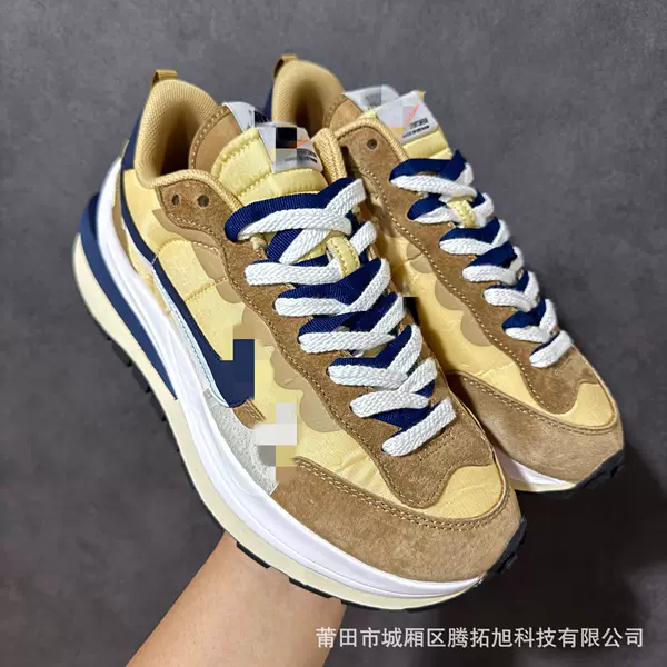 Cross-border pure original Waffle 3.0 collaborative deconstructed sneakers, retro thick-soled height-increasing casual running shoes, double-hook dad shoes