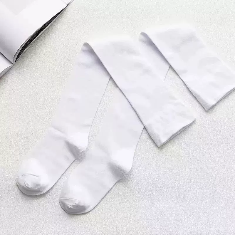 Knee socks, silicone non‑slip long demi‑season, one size, black/white/deep gray