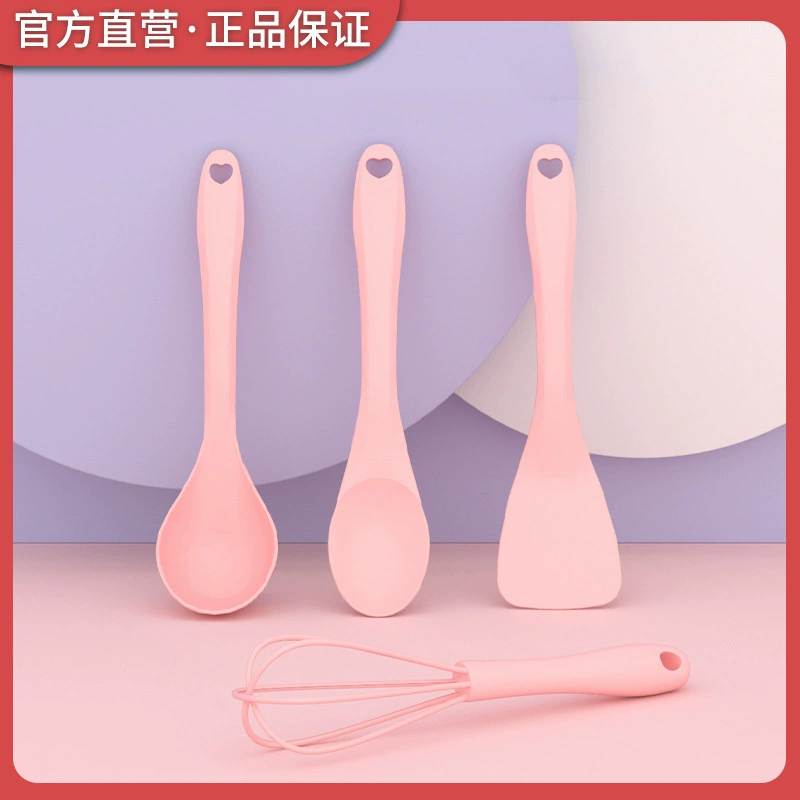 Производитель креативных кухонных инструментов, набор маленьких силиконовых кухонных принадлежностей, силиконовая лопатка, ложка для супа, набор для взбивания яиц, оптом