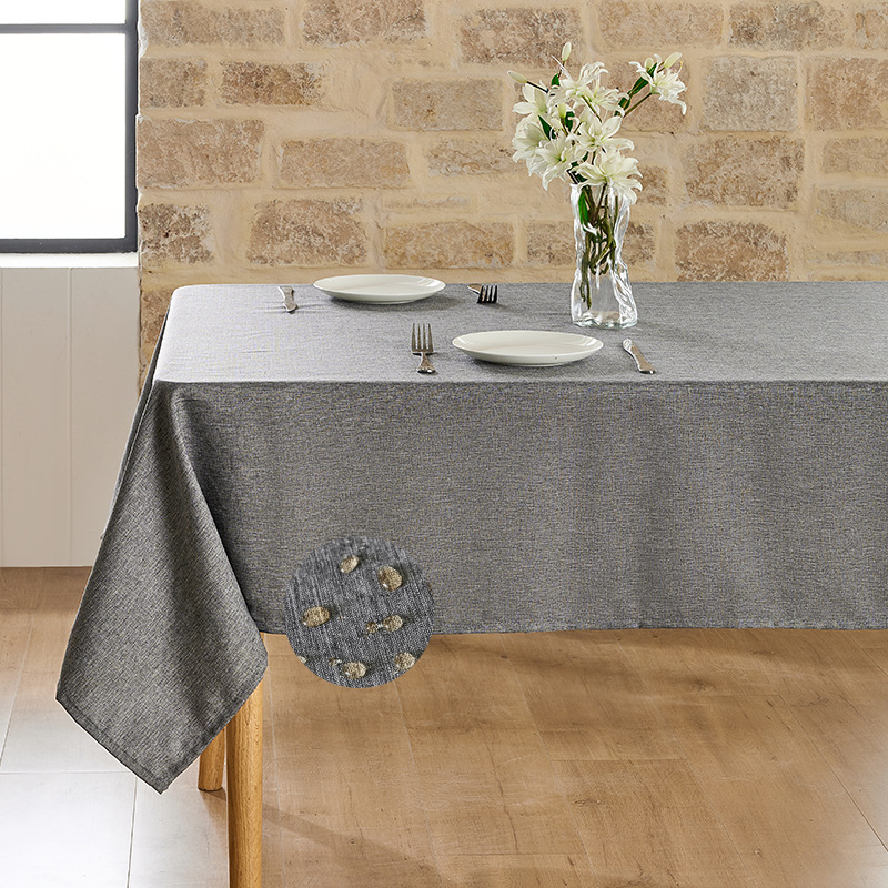 Imitación de lino impermeable-gris