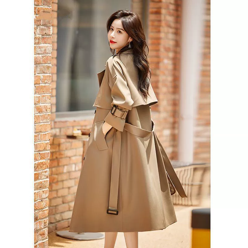 Длинное осеннее модное trench coat для отдыха, до mid-length, 2024 год, стиль высшего качества, оверсайз