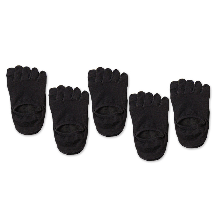 여성용 다섯 손가락 플랫 블랙