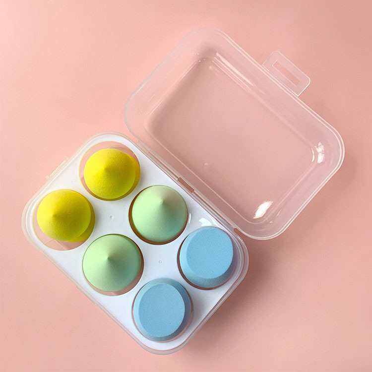 Super suave polvo de huevo de maquillaje de gota de agua calabaza inclinada esponja huevo seco y húmedo de doble propósito color no fácil de comer herramientas de maquillaje de polvo