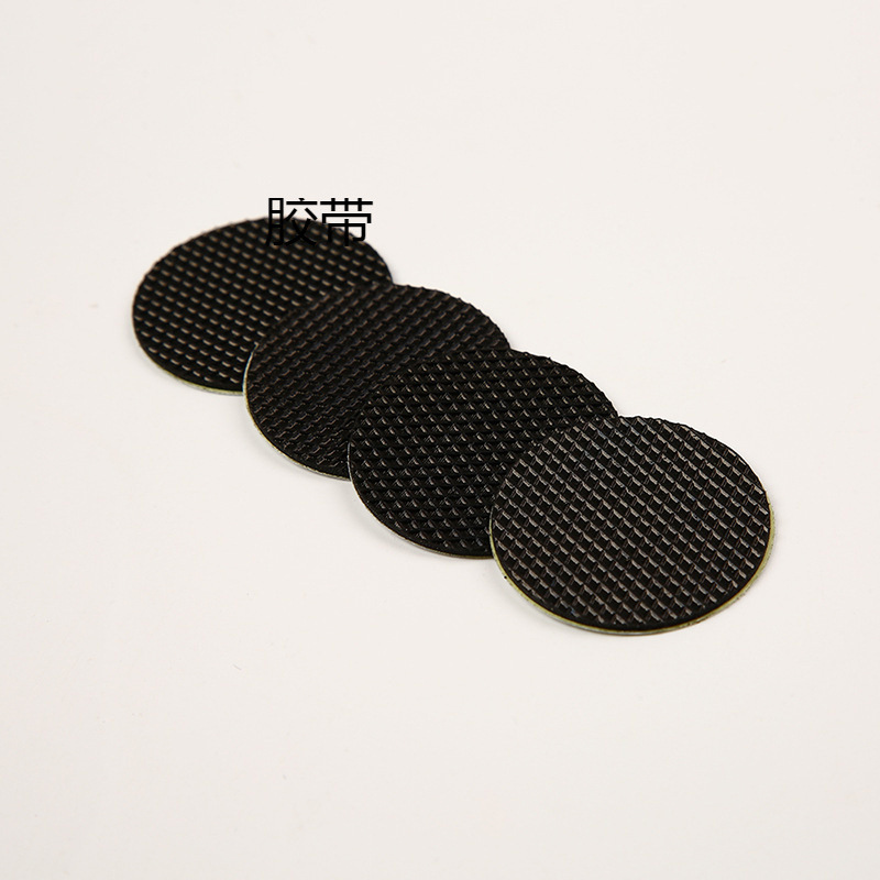 厂家直供自粘黑色圆型橡胶脚垫网格硅胶胶垫不易滑粘片硅胶脚垫