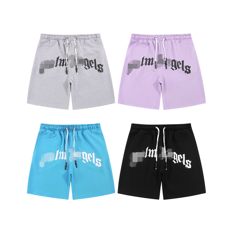 Cross-border European and American Trendy Brand Palm Angel Letter Printed Tether Casual Shorts Men's and Women's High Street Sports Beach Pants Cross-border European and American Trendy Brand Palm Angel Letter Printed Tether Casual Shorts Men's and Women's High Street Sports Beach Pants