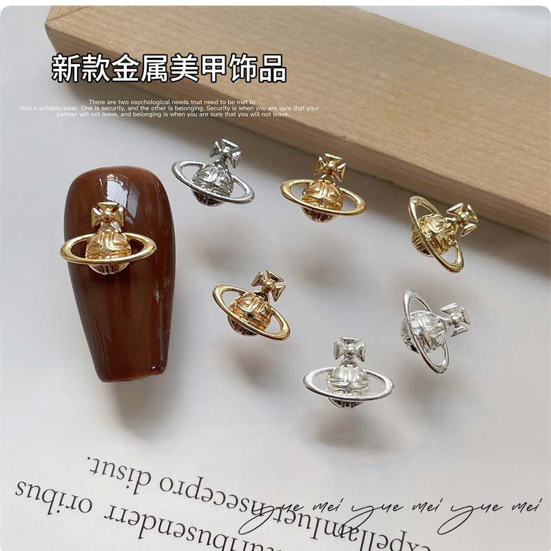 New Vintage Nail Art Empress Dowager Metal Jewelry French Saturn Element Planet Nail Alloy Decoration Wholesale New Vintage Nail Art Empress Dowager Metal Jewelry French Saturn Element Planet Nail Alloy Decoration Wholesale