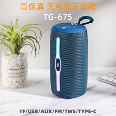 新しいモデルのtg675音楽パルスbluetoothスピーカーledカラーライト付きカードuディスクfmラジオファッションギフトオーディオ