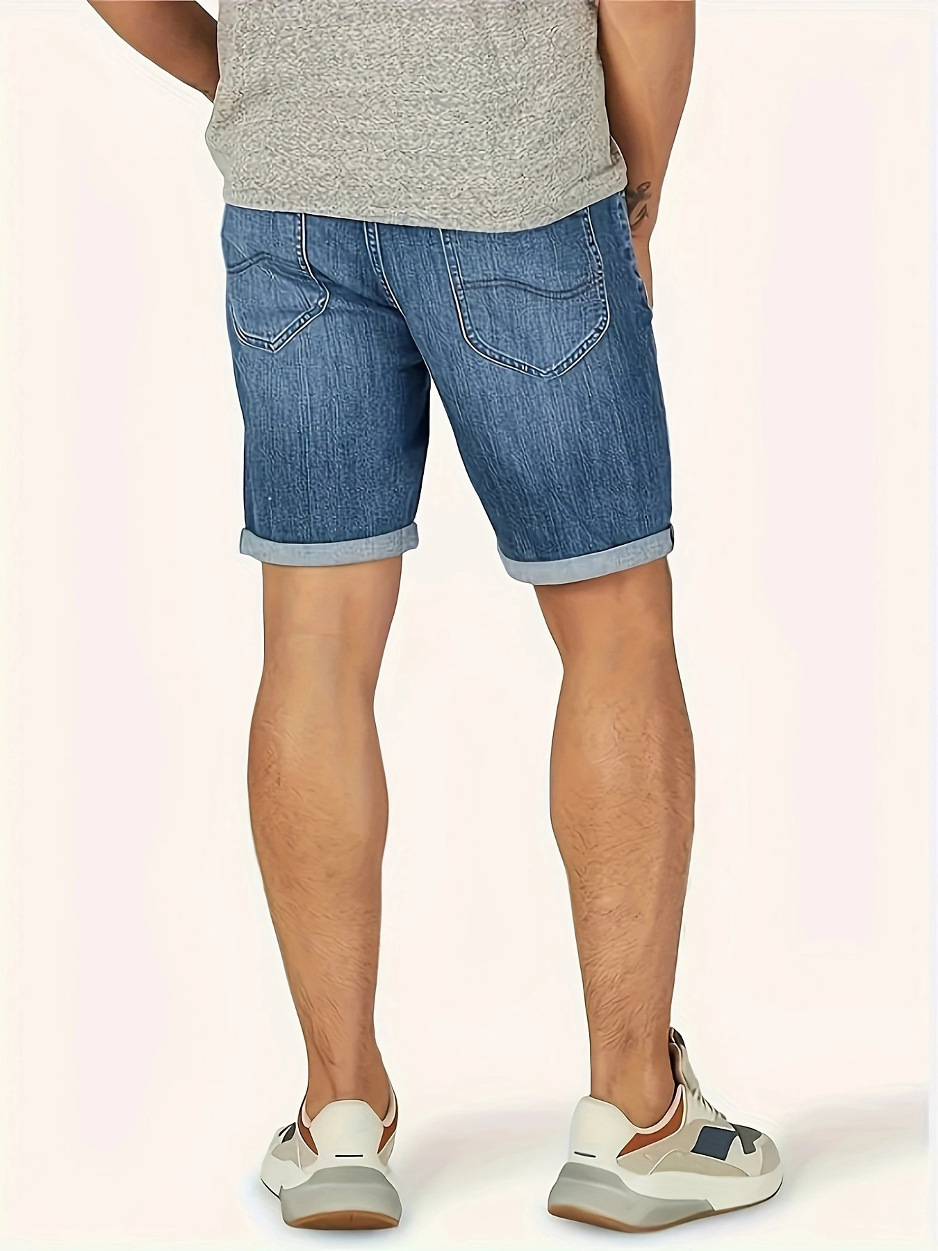 Europa y América suministro transfronterizo de moda nuevo hombre casual rectas crimped jeans pantalones medianos