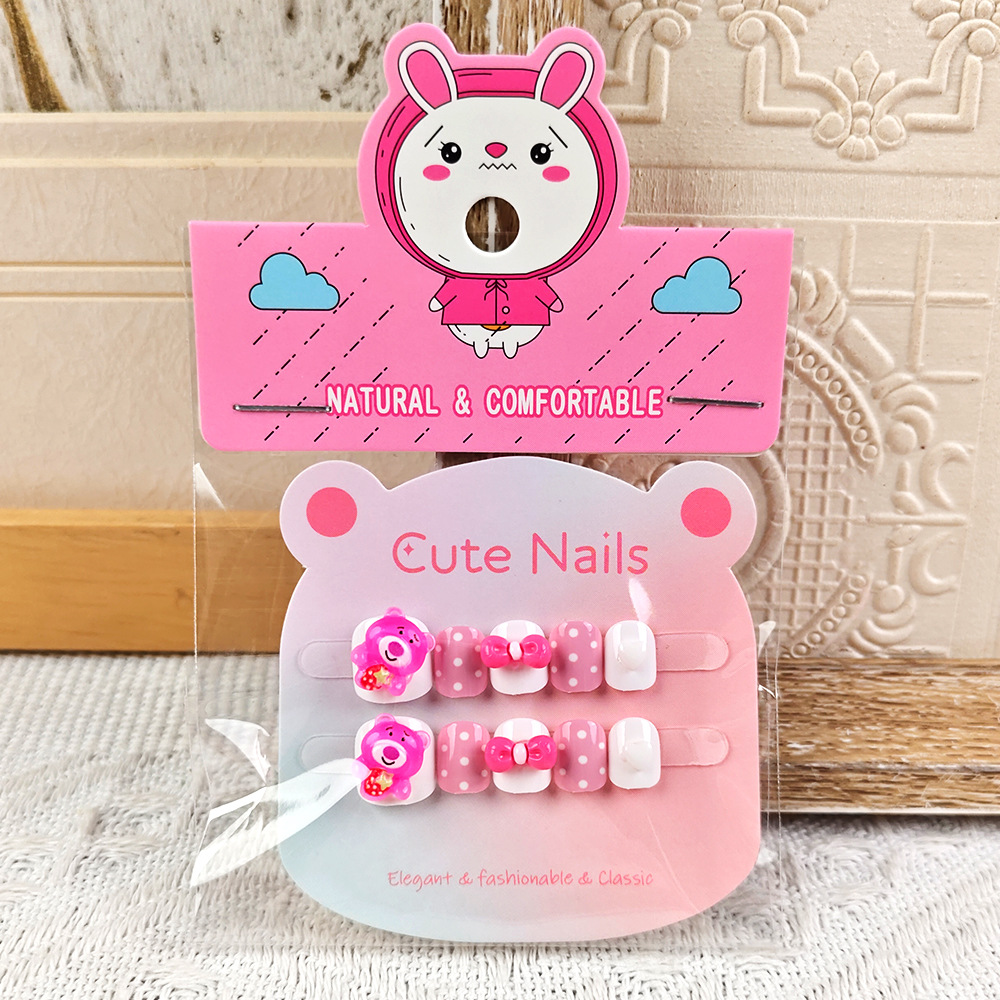 Venta directa de fábrica pegatinas de uñas para niñas dibujos animados para niños tabletas de uñas para niñas 10 parches de uñas lindas