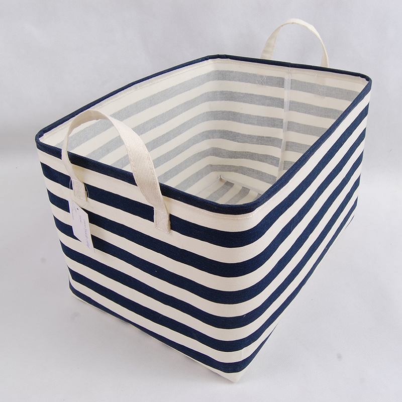 现代简约帆布收纳筐 衣服整理收纳箱脏衣玩具储物箱杂物收纳筐