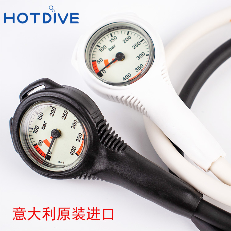 Hotdive Italia importó el salto luminoso solo indicador común del indicador de presión de aire que bucea el indicador de presión residual del indicador de presión calibrador de repuesto
