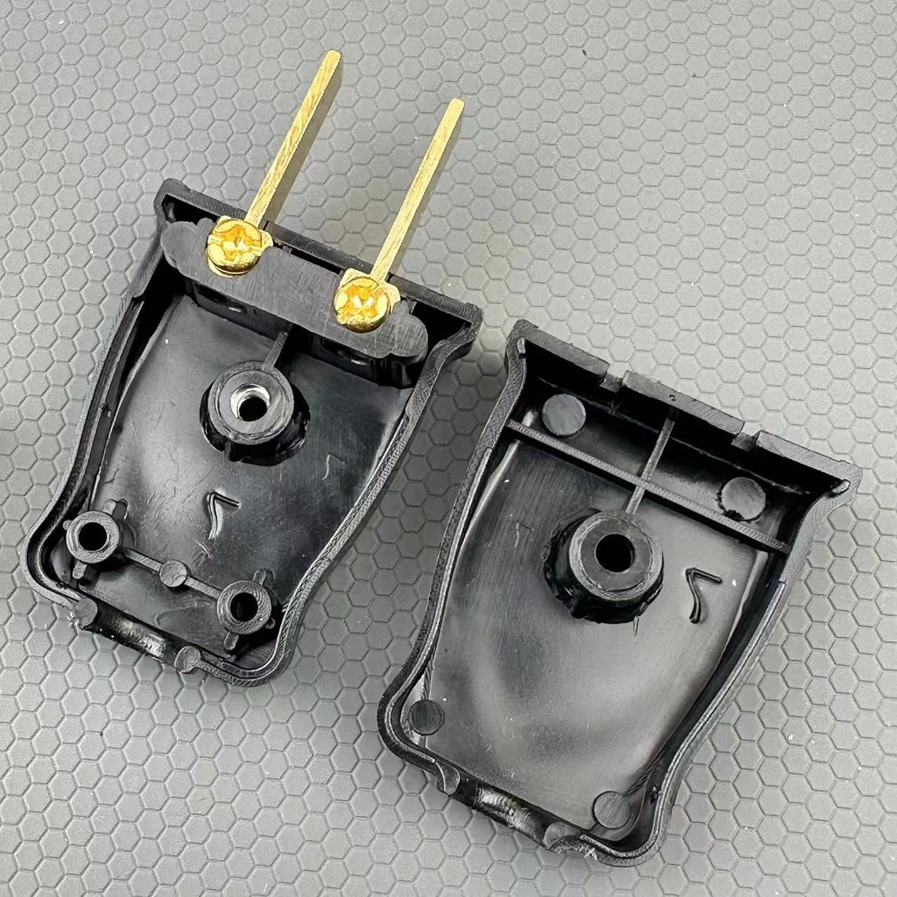 Black two-pin plug two-leg two-item 10a220v power supply two-corner wiring two cutting head 2-hole two-corner plug without wire