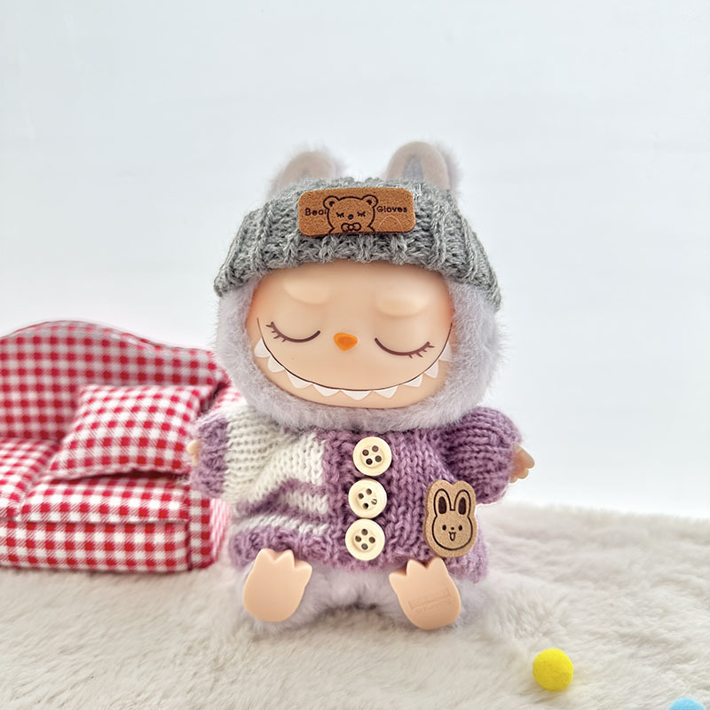 仅衣服] 一二代钥匙扣La布布衣服挂件拉布布坐坐派对熊标围巾帽子|undefined