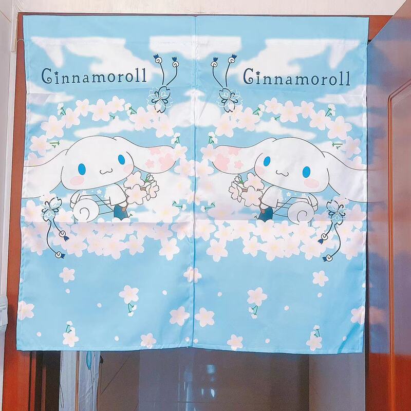 Japanese Style Cute Cartoon Kimono Series Fabric Door Curtain Bedroom Home Shading Porch Partition Half Curtain Small Curtain